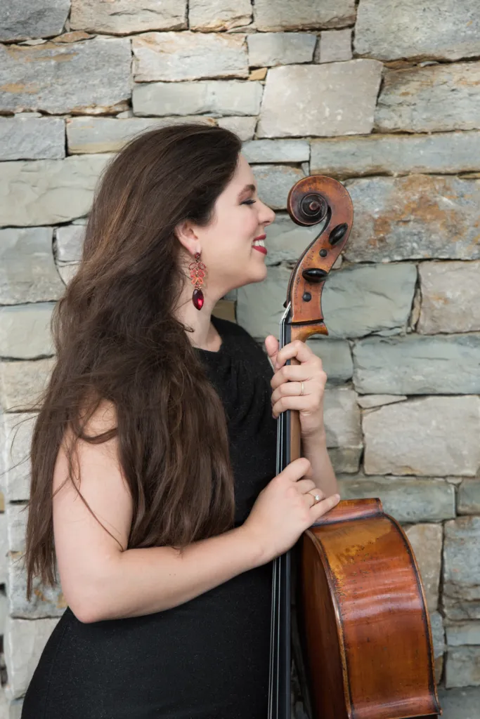 Cecilia Huerta-Lauf with her cello