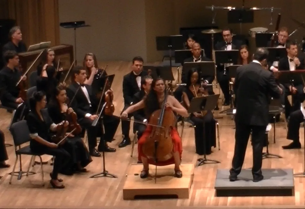 Cecilia performing as soloist with orchestra